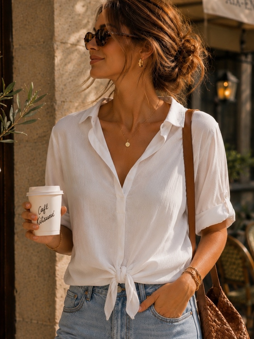 Thyme and Honey Linen Top, Size Small